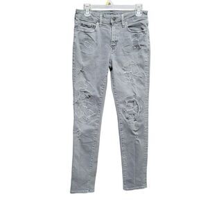 American Eagle Gray Mens 28X32 Airflex‎ + Plus Skinny Jeans Denim Distressed